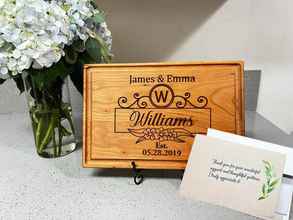 CARVELITA Hand Crafted Custom Wood Cutting Boards, Meaningful Personalized Christmas Gifts, Wedding And Anniversary Gift For Couple, Handmade in USA - WoodArtSupply