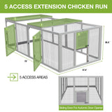 Chicken Coop Run Extension Large Hen House for Chickens,Ducks,Rabbits GUTINNEEN