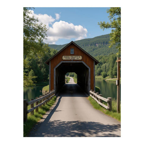 IORIOR Diamond Art Kit for Adults, Rustic Covered Bridge Landscape Diamond Painting for Adults Beginners, DIY 5D Diamond Art Painting Kits Craft for Home Wall Decor 12x16 Inch Frameless IORIOR