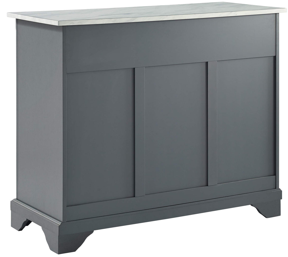 Crosley Furniture Avery Kitchen Island with Storage Shelves, Microwave Stand, Coffee Bar, Gray Crosley Furniture