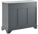 Crosley Furniture Avery Kitchen Island with Storage Shelves, Microwave Stand, Coffee Bar, Gray Crosley Furniture