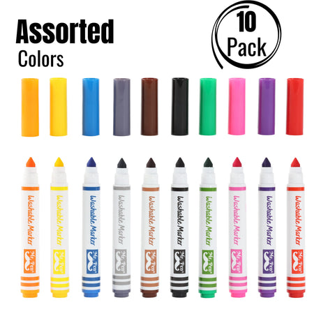 Mr. Pen- Washable Markers, 10 Pack, Assorted Colors, Broad Line, Kids Washable Markers Washable Markers for Kids markers, Fine Tip Markers, Color Markers, Washable Marker Sets, Kid Markers Mr. Pen