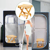 WSBXBB Bamboo Sauna Chair, Portable Steam Sauna Chair Indoor, Steam Sauna Seat, Great for Portable Sauna Box for Home, Steam Sauna Accessories. Outdoor Camping Fishing Beach Chair WSBXBB