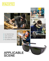 PACIFIC PPE Welding Safety Glasses, Wrap-around Safety Welding Lens, Anti-scratch Safety Glasses, UV Protection, Protective Glasses, ANSI/ISEA & MCEPS Compliant, IR Shade 5 PACIFIC PPE