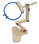 Adjustable Embroidery Table Stand with Swivel Holder, Cross Stitch Hoop Stand, Embroidery Hoop Holder. Hand Polished Natural Wood Nurge