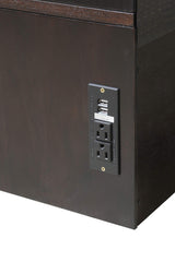 Mega Solutions Emurphybed Daily Delight Murphy Cabinet Chest Bed with Charging Station 6 Inch, (Queen, Java) Mega Solutions