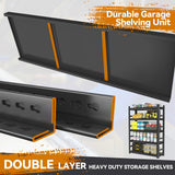 Bezuny 5-Tier Shelving Unit, Industrial Metal Heavy Duty Garage Shelving, 2500 LBS Metal Storage Shelf, Adjustable Steel Shelves for Garage, Pantry Closet, Warehouse, Basement, Workshop, Black Bezuny