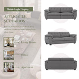 CHYMSUN 87" Modern Sofa, Comfy Sofa Couch w/Extra Deep Seats, 2/3 Seater Couches w/USB Charging Ports & Side Pockets, Sleeper Sofas for Living Room, Apartment, Office (Grey Chenille) CHYMSUN