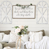 SwallowLiving 16" x 32" Rustic Cathedral Window Frame Wall Decor - Classic Farmhouse Charm for Your Home, White, Set of 2 SwallowLiving