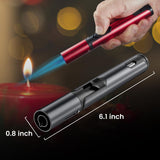 Urgrette 2 Pack Butane Torch Lighter, 6-inch Refillable Pen Lighter Adjustable Jet Flame Butane Lighter for Grill BBQ Candle Camping (Gas Not Included) Raven & Ruby Urgrette