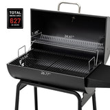 Royal Gourmet CC1830 30 Inch Barrel Charcoal Grill with Side Table, Outdoor BBQ Grill with 627 Sq. In. Cooking Space for Backyard, Patio and Parties, Black Royal Gourmet