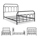 Signature Design by Ashley Nashburg Industrial Farmhouse Metal Bed, Full, Matte Black Signature Design by Ashley