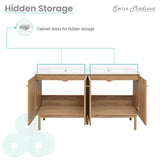 Swiss Madison SM-BV666-C Classe 60" Double Free Standing Vanity Cabinet Only - Less Vanity Top - Oak Swiss Madison