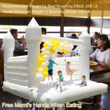 White Bounce House for Adults Kids, 13.5FT PVC Commercial Grade Bounce House for Kids 5-12 with 750W Powerul Blower, Inflatable Large Bounce House Wedding Birthday Party Decorations 13.5 x 11.5 x 10FT awesmflate