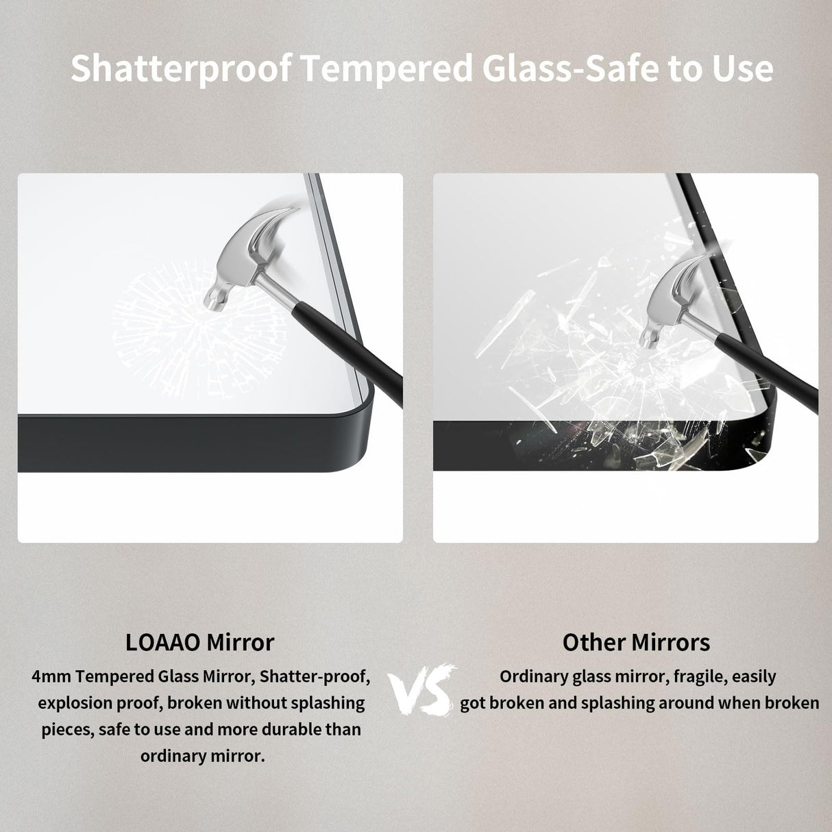 LOAAO 60X30 Inch Black Metal Framed Bathroom Mirror for Wall, Matte Black Bathroom Vanity Mirror Farmhouse, Large Rounded Rectangle Mirror, Anti-Rust, Tempered Glass, Hangs Horizontally or Vertically LOAAO