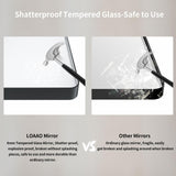 LOAAO 60X30 Inch Black Metal Framed Bathroom Mirror for Wall, Matte Black Bathroom Vanity Mirror Farmhouse, Large Rounded Rectangle Mirror, Anti-Rust, Tempered Glass, Hangs Horizontally or Vertically LOAAO