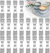 20 pcs Metal Candle Wick Holders, Upgraded Candle Wick Centering Devices, Silver Stainless Steel Candle Wick Holder for Candle Making ABK