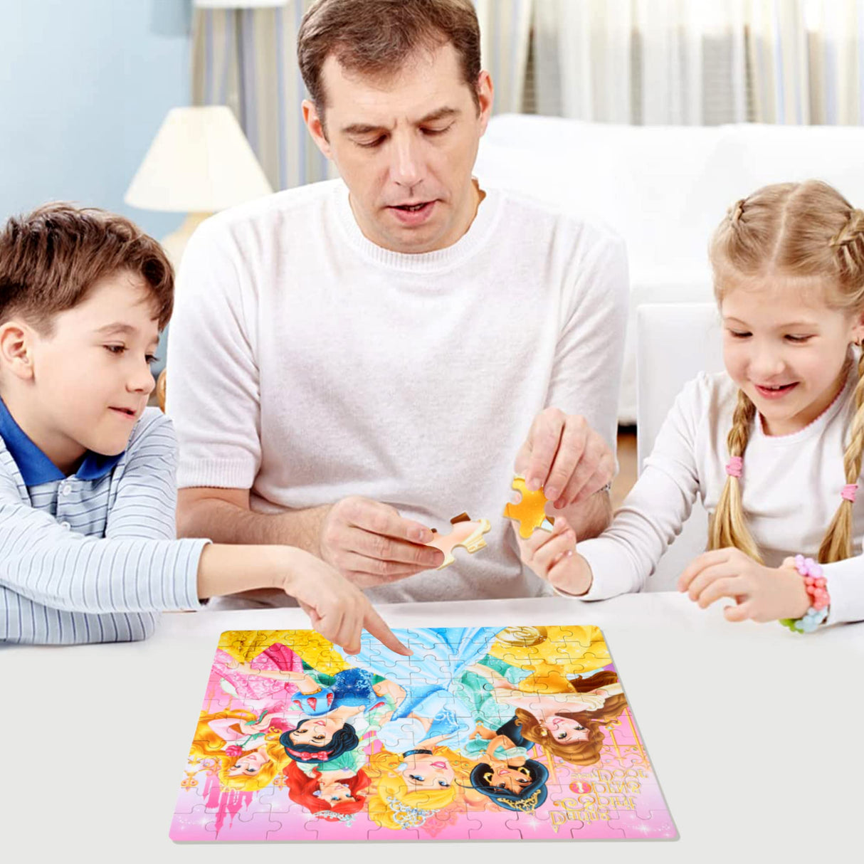 Puzzles for Kids Ages 4-8 100 Pieces Jigsaw Puzzles for Boys and Girls Educational Learning Puzzles in Metal Box. bexido