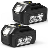 CHAUNVEN 6.0Ah Battery Replacement for Makita 18V Battery Compatible with 18 Volt BL1860B BL1850B BL1840B BL1830B BL1815B Batteries CHAUNVEN