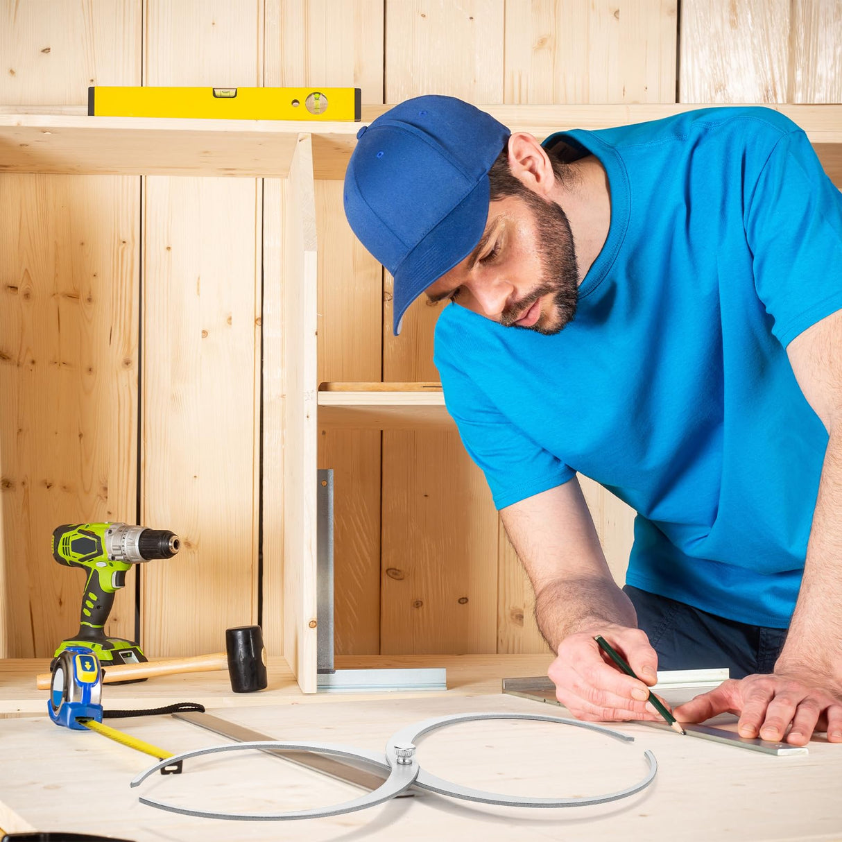 Saysurey Wood Turning Double Ended Bowl Calipers Stainless Steel Woodworking Woodturning Tools Pottery Calipers Wood Lathe Thickness Measuring Tool(11 Inch) Saysurey