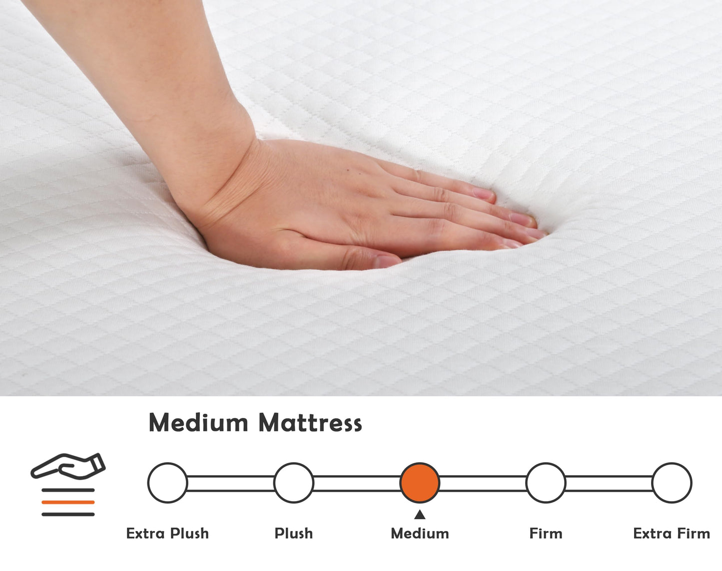 5/6/8/10/12/14 inch Full Size Mattress with Cover, Cooling Gel Memory Foam Full Mattress for a Cool Sleep & Pressure Relief, Medium Firm Mattress Pad Mattresses, Bed in a Box, CertiPUR-US Certified