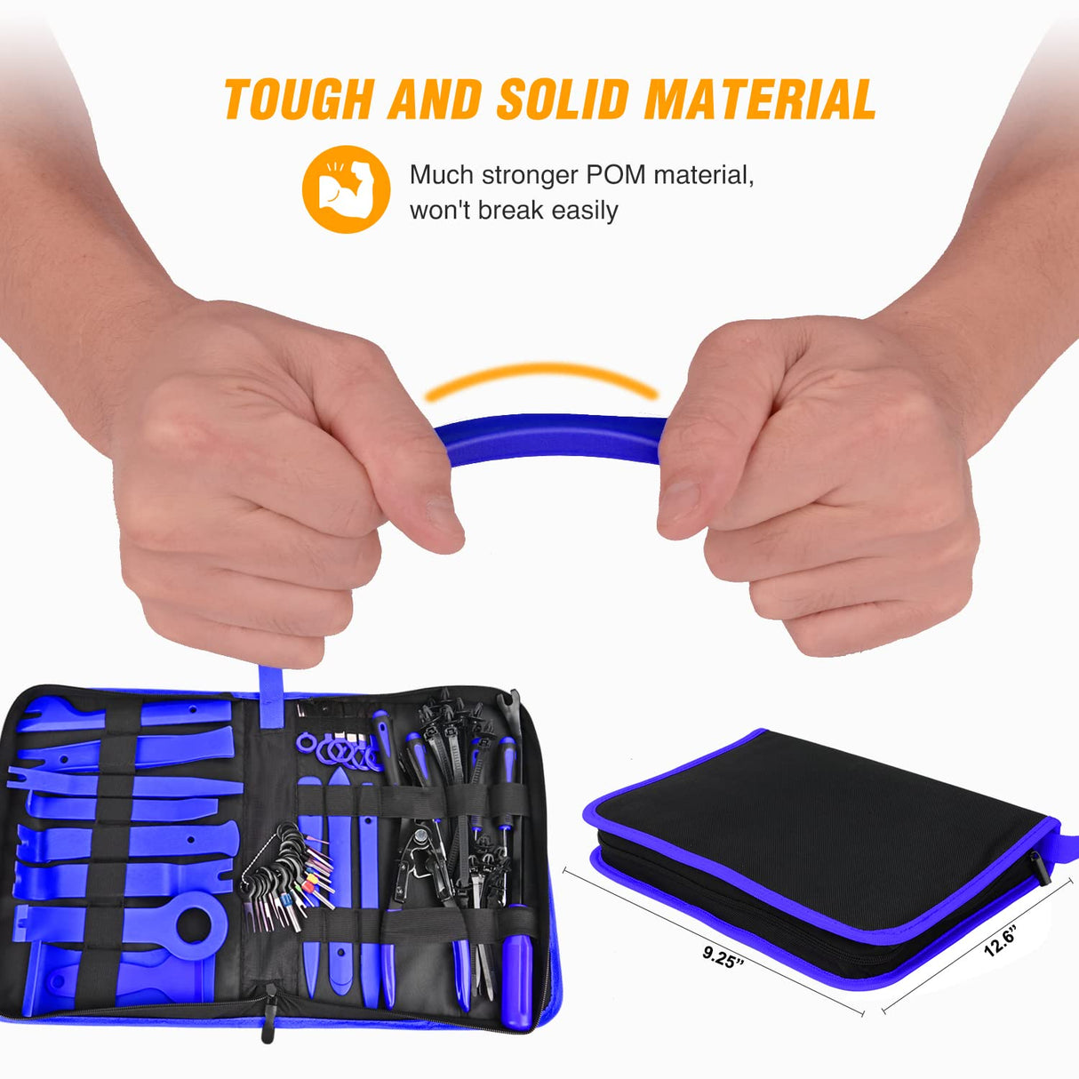 GOOACC 238Pcs Trim Removal Tool, Auto Push Pin Bumper Retainer Clip Set Fastener Terminal Remover Tool Adhesive Cable Clips Pry Kit Car Panel Radio Removal Auto Clip Pliers (GRC-207) GOOACC