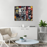 NEGEKFKX Halloween Paint by Numbers Kit for Adults Beginner,Horror Easy Adult Paint by Number Kits on Canvas DIY Painting for Beginners Art by Numbers for Home Wall Decor 16x12 Inch NEGEKFKX