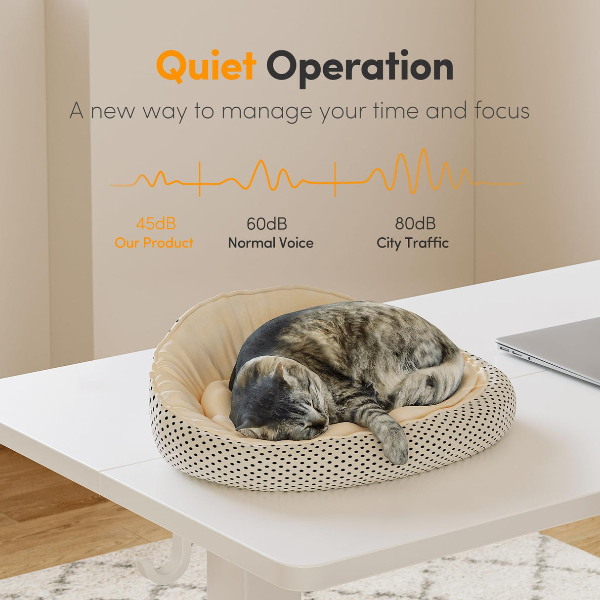 Cubiker Standing Desk, Stand up Height Adjustable Home Office Electric Desk, 40 x 24 Inch Sit Stand Desk with Splice Board, White Desktop Cubiker