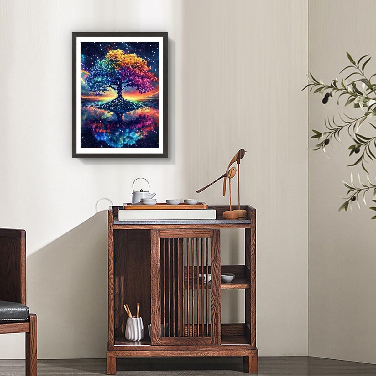 FILIGE 5D Diamond Art Kits for Adults 12x16inch Square Full Drill DIY Flower Landscape Gem Art Paint Crafts Home Wall Decor Holiday Gift for Beginners(Rainbow Tree) FILIGE