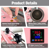 BetterSub 3in1 Tumbler Mug Heat Press Machine 30 OZ 20 OZ 16 OZ Sublimation Straight Skinny Tumbler Mug 3 OZ 1.5 OZ Shot Glass,11 OZ 15 OZ 16 OZ Sublimation Mug Heat Transfer Pink BetterSub