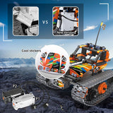 3-in-1 STEM Remote Control Building Kits - Tracked Car/Robot/Tank - 2.4Ghz Rechargeable RC Racer Toy Set Gift for 8-12 14 Year Old Boys and Girls Best Engineering Science Learning Kit for Kids 392pcs morwant