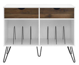 Novogratz Concord Turntable Stand with Drawers, White Novogratz