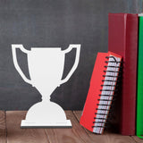 EXCEART Office Desk Decor Trophy Blank Table Sign for Party Table Sublimation Decorations Table Centerpiece Sublimation Blanks Ornaments The Sign Decorate White Supplies Sports EXCEART