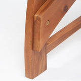 Outsunny 4 Piece Patio Furniture Set, 2 Chairs with Cushions & Ottomans, Outdoor Chair Set for 2 with Footstools, Slatted Acacia Wood Seat & Backrest, Cream White Outsunny