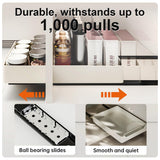 QUSEHA Pull Out Cabinet Organizer Fixed With Adhesive Nano Film, Heavy Duty Slide Out Pantry Shelves, Sliding Drawer Pantry Shelf for Kitchen, Living Room, Home,12.2" W x16.9 D x 2.75" H QUSEHA