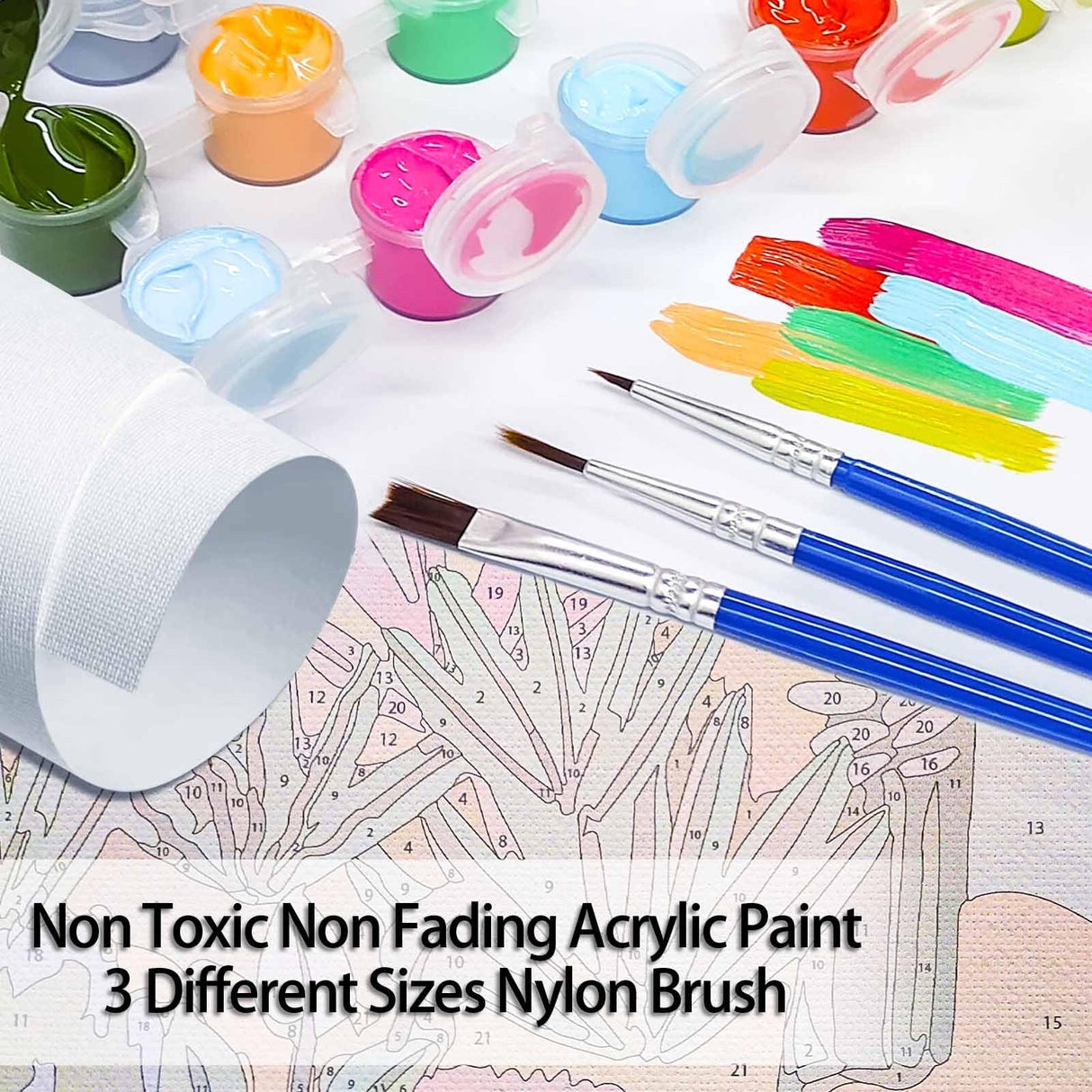 YALKIN Paint by Number for Adult Kits, DIY Four Season Trees Oil Acrylic Painting Kits for Adults Beginners on Canvas for Home Wall Decor Gifts 40x80CM/15.8x31.5in (No Frame) YALKIN