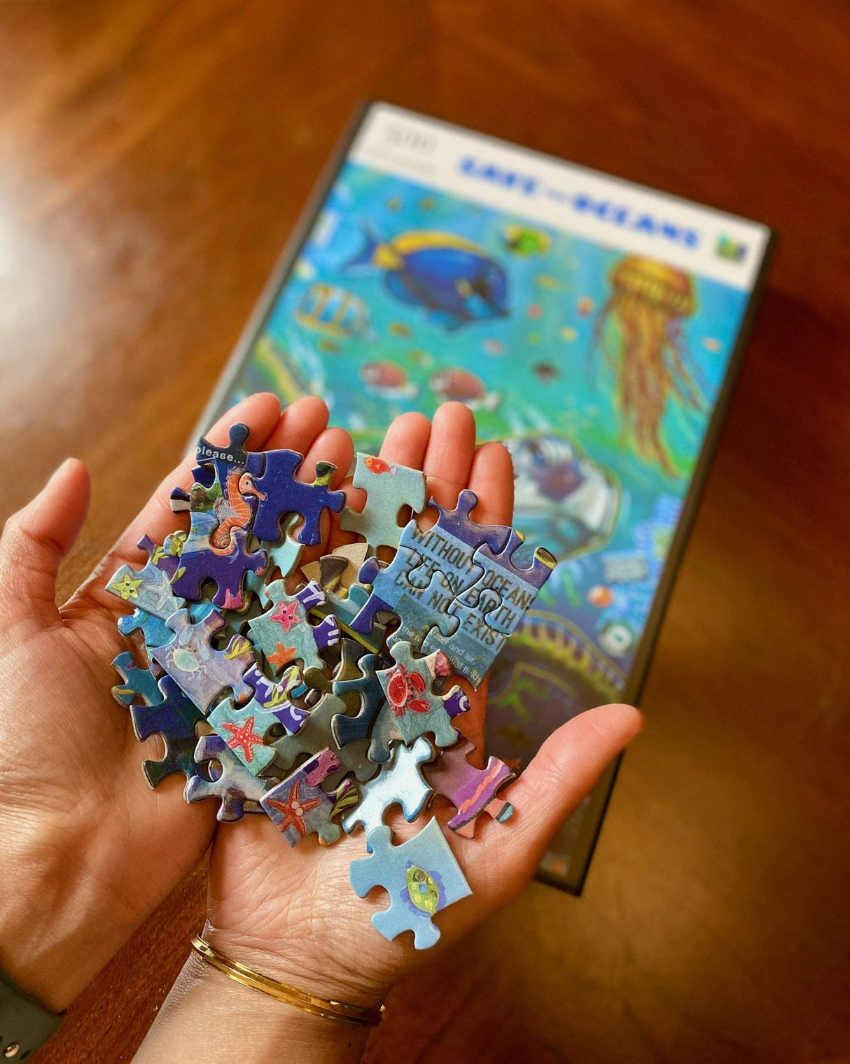 Save The Oceans 500 Piece Jigsaw Puzzle 17" x 22" Finished Size – Ocean Theme Jigsaw Puzzles for Adults and Kids Easy Planet