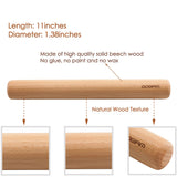 GOBAM Wood Rolling Pin, Small - Dough Roller for Pasta, Cookies, Pie, Pizza, Chapati, Fondant, Rolling Pins for Baking, Bread Making Tools and Supplies - 11 x 1.38 Inches GOBAM