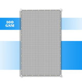 Awnpro 20' x 34' Sun Shade Sail Straight Edge Sun Shade Canopy with Grommets Sunlight Block Shade Cover for Outdoor Pergola Patio Backyard Garden (Light Gray) AwnPro