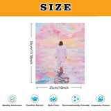 Paint by Numbers for Adults and Kids, Pink Wall Art Religious Christian Painting by Number Kits On Canvas, Jesus Number Artist Paint by Number Kit Funny DIY, Home Wall Decor, Gifts 10X13.78in BAWKENTON