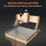 LUNYEE 4040 Turbo CNC Router Machine, 500W All-Metal Upgraded Linear Rail 3-Axis Engraving Milling Cutting Machine GRBL Control for Wood Metal Acrylic, 400 x 400 x 110mm (15.7''x15.7''x4.3'') LUNYEE