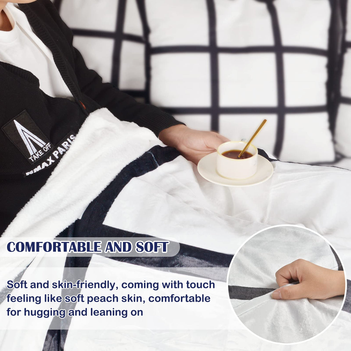 2 Pack 60 x 50 Inch Sublimation Throw Blanket for Heat Press Printed 9 Panel Blank Flannel Blanket & 3 PCS Pillow Cover SOFE DIY Custom Sublimation Photos Home Sofa Couch Bed Travel Decor See Seattle