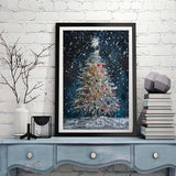 Christmas Tree 5D Diamond Painting Kits For Adults-Winter Snowflake Diamond Art Kits For Beginner,DIY Full Round Drill Diamond Dots Paintings With Gem Art Crafts For Adults,Home Wall Decor12x16inch ZQEATRY