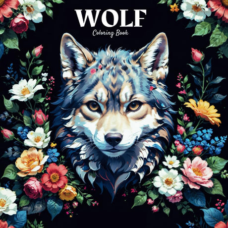 Wolf Coloring Book: A Cute Wolves coloring book For Adults & Kids, With 37 Adorable Illustrations. Majosta