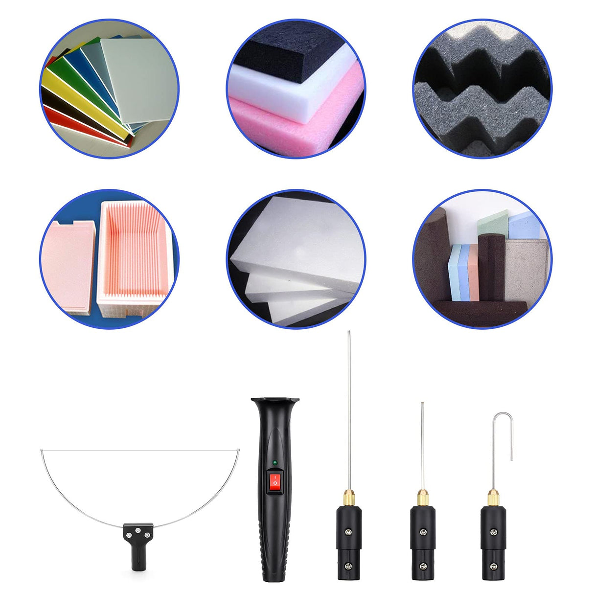 4 in 1 Foam Cutter Set With Digital Voltage Controller, GOCHANGE Electric Cutting Machine Pen Tools Kit, 100-240V /18W Styrofoam Cutting Pen with Electronic Voltage Transformer Adaptor GOCHANGE