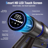 Cordless Vacuum Cleaner, 550W 45KPA 45 Mins Self-Standing Vacuum Cleaners for Home, Stick Vacuum with LED Touch Screen & Rechargeable 2500 mAh Battery, Handheld Vacuum for Pet Hair/Carpet/Floor KCLASO