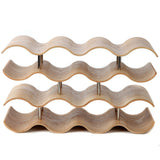 Lily's Home Countertop Wave Wine Rack, Wood, Elegant and Modern, Table Top Wine Storage (Oak, 14 Bottles) Lily's Home