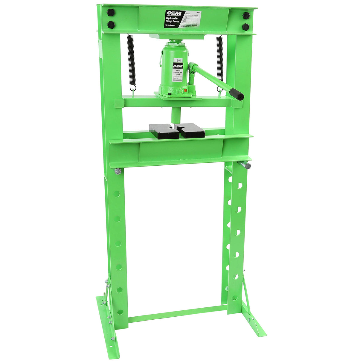 OEMTOOLS 24810 20 Ton Bottle Jack Shop Press, Bend, Straighten, or Press Parts, Install Bearings, U-Joints, Bushings, Ball Joints, and Pulleys OEMTOOLS