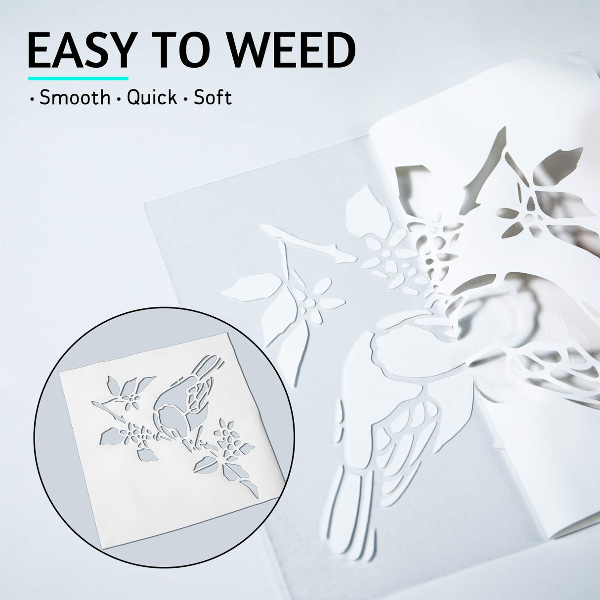 White HTV Heat Transfer Vinyl Bundle: 13 Pack 12" x 10" White Iron on Vinyl for T-Shirt, White Heat Transfer Vinyl for Silhouette Cameo or Heat Press Machine HTVRONT