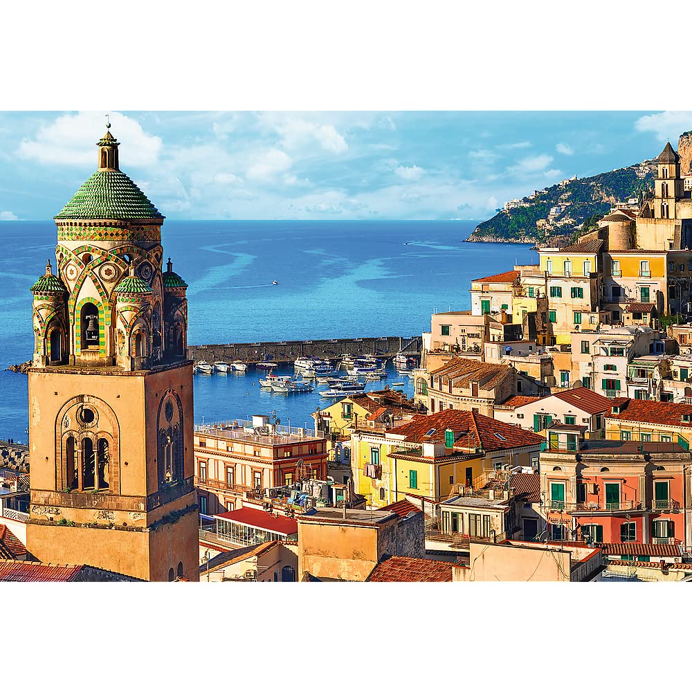 Trefl Amalfi, Italy 1500 Piece Jigsaw Puzzle Red 33"x23" Print, DIY Puzzle, Creative Fun, Classic Puzzle for Adults and Children from 12 Years Old Trefl